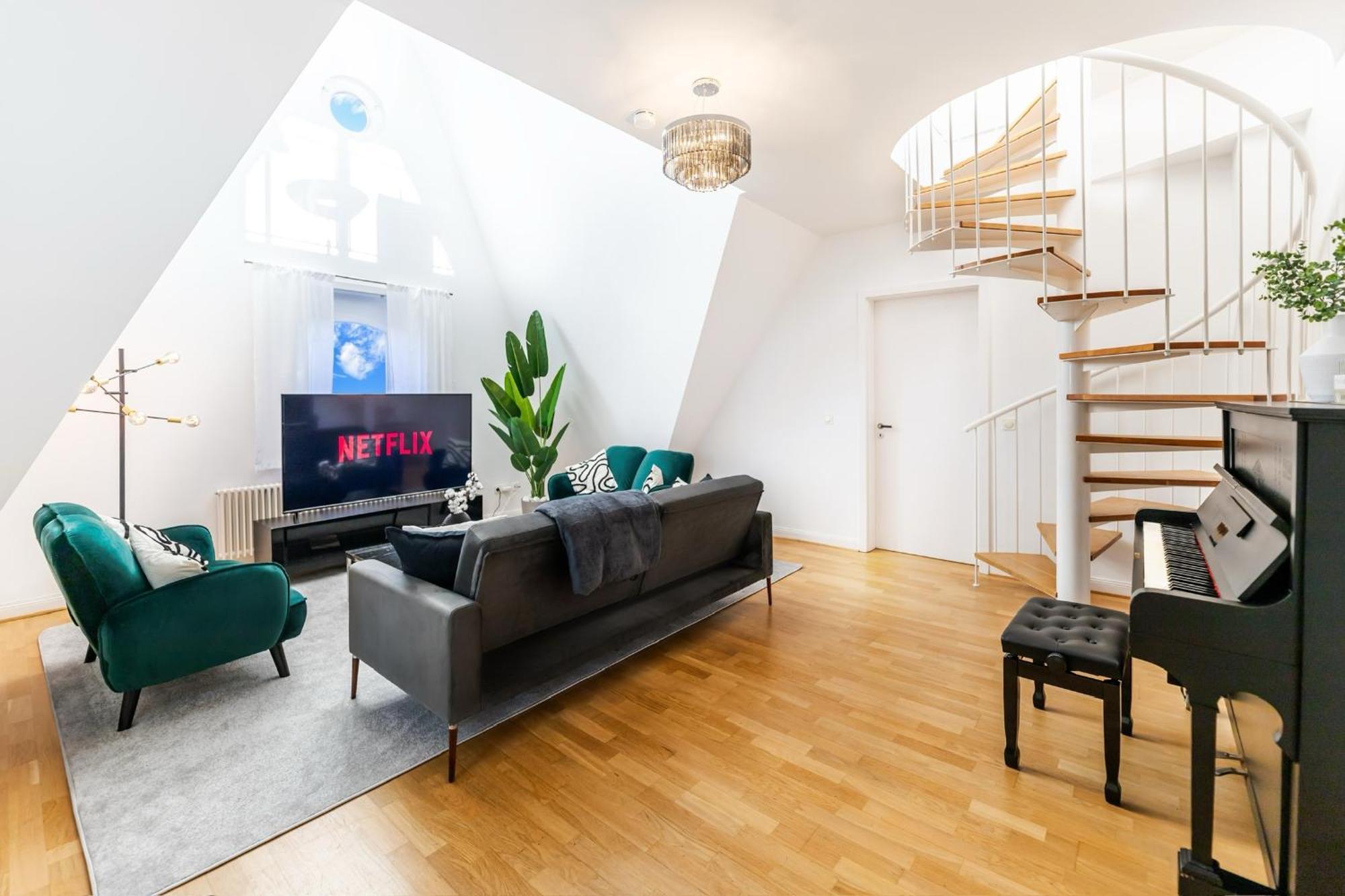 Nestup - 130 Qm Maisonette-Penthouse - Dachterrasse Mit Exklusivem Panoramablick Ганновер Экстерьер фото